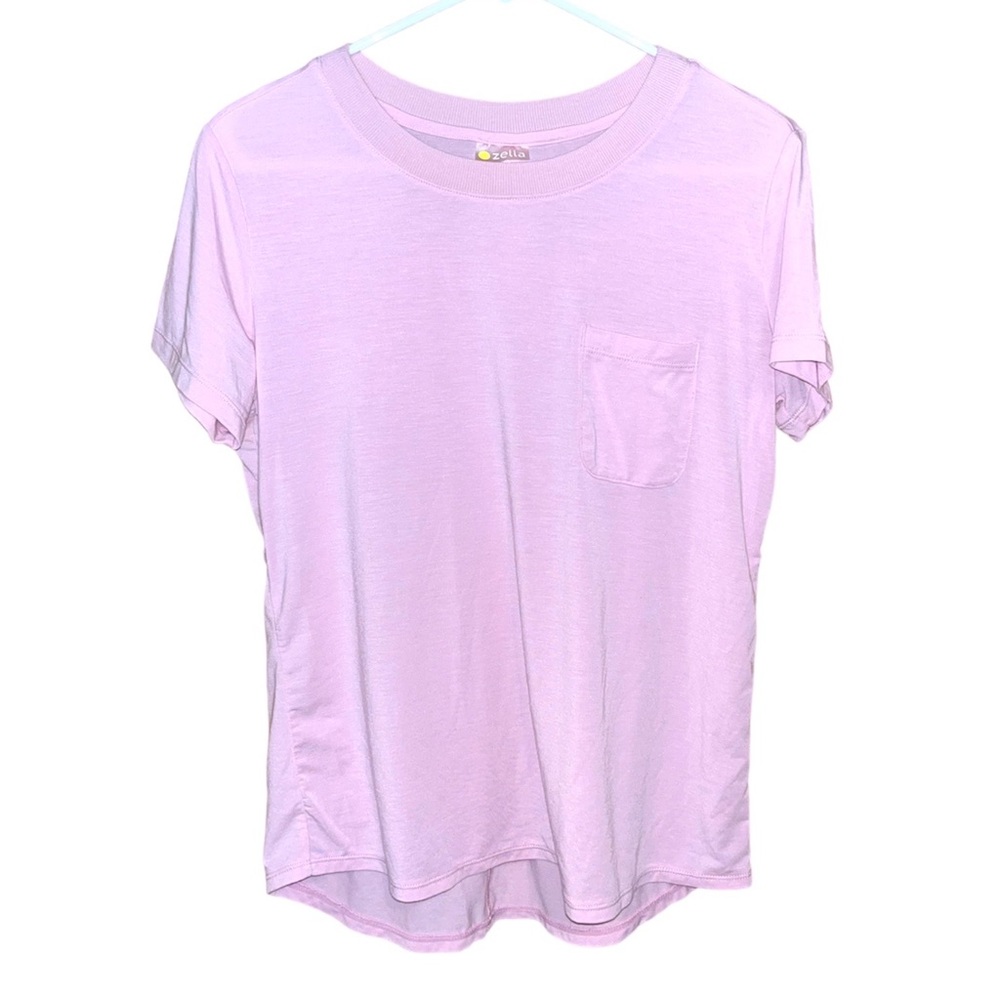 Zella baby pink athletic top with stretchy and soft fabric in women's small